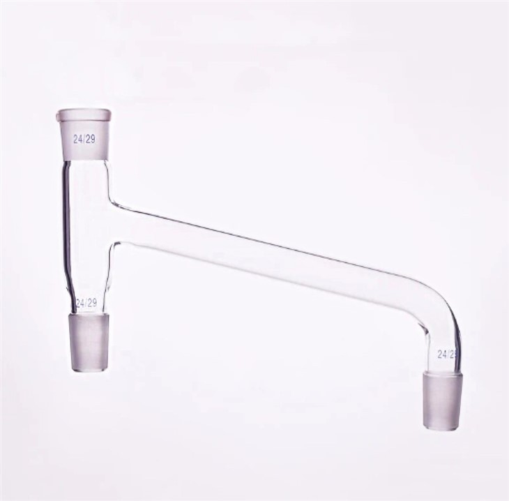 Lab Glassware Distilling Adapter Glass Connecting Tube Synthware Distillation Adapter